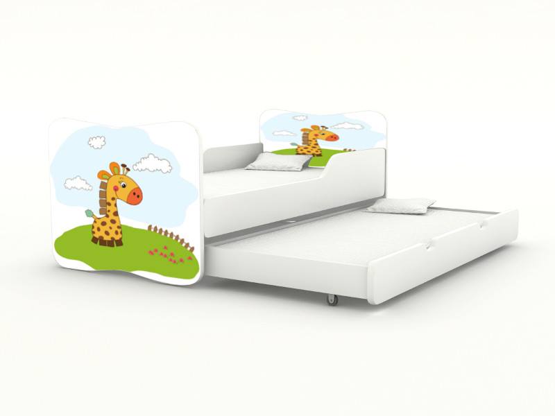 Becks posteľ s výsuvným lôžkom žirafka