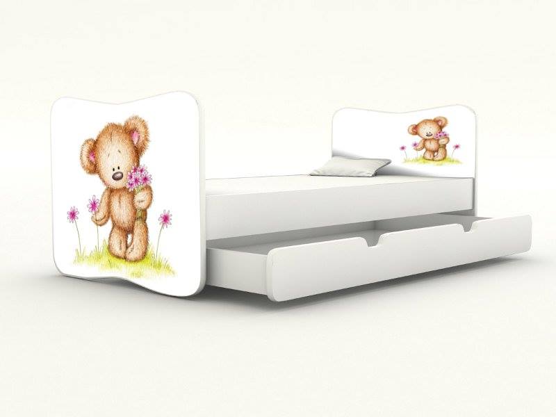 Becks posteľ bez bočnice + úložný priestor Macko me To