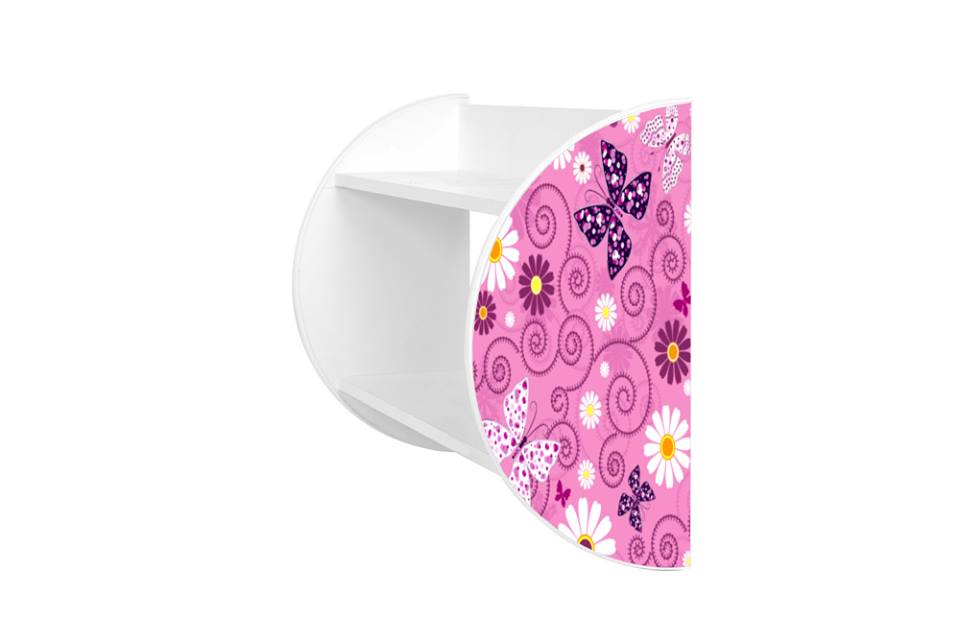 Becks polička na stenu PinkRed