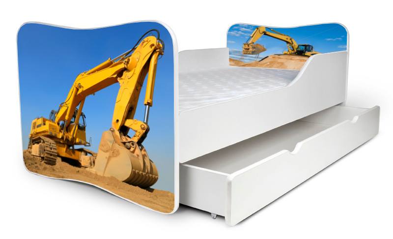 Detská posteľ Digger real + šuflík