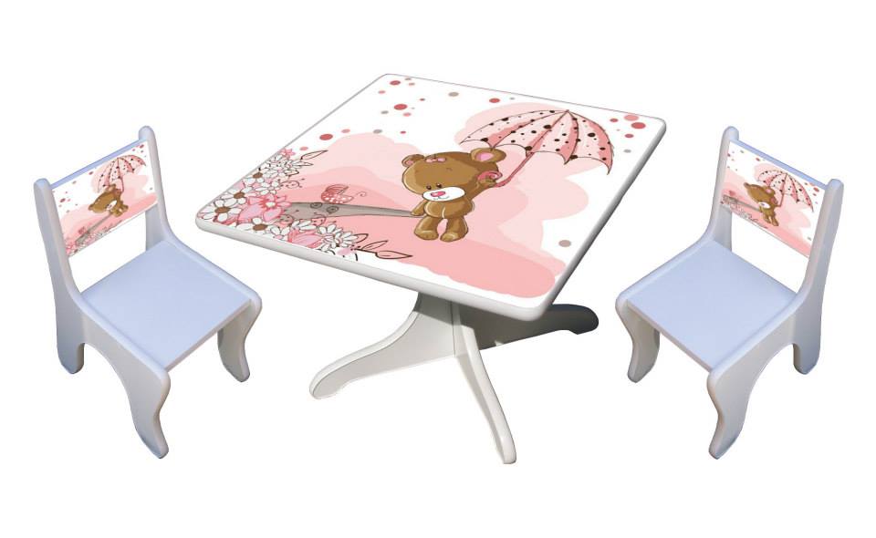 Becks stolík + 2x stolička  Teddy Girl