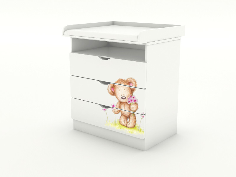 Becks komoda s odnímateľným prebaľovacím pultom Macko Me to