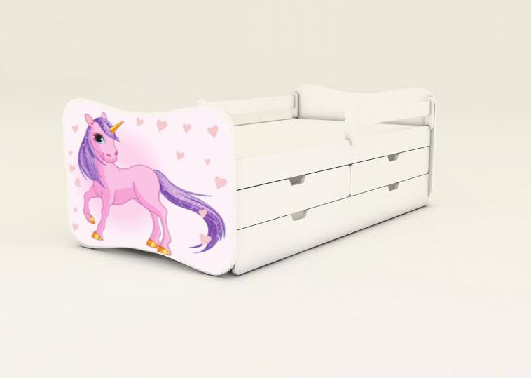 Detská posteľ s 2úložnými priestormi Koník