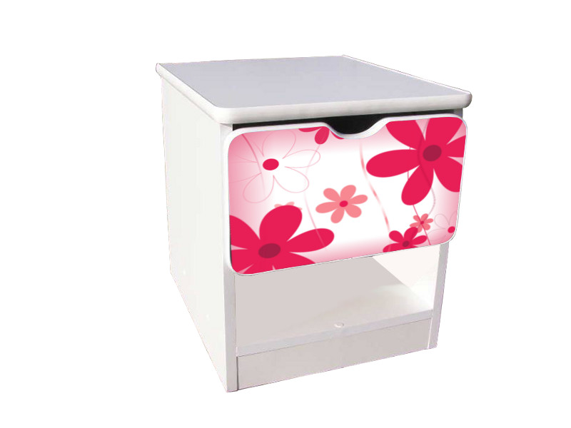 Becks nočný stolík Kvety červené