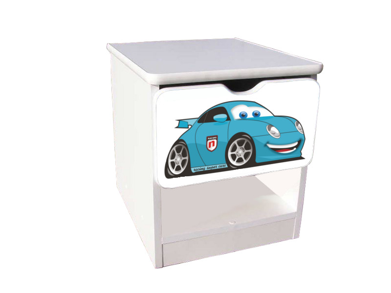 Becks nočný stolík Auto modré