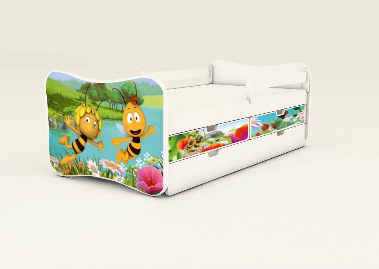 Detská posteľ s 2úložnými priestormi Včielka