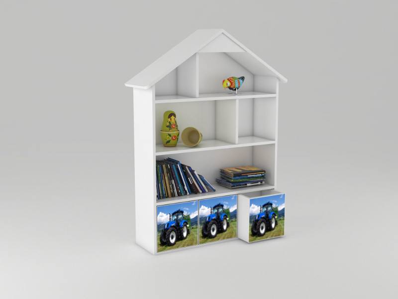Becks domček - knižnica Tractor real