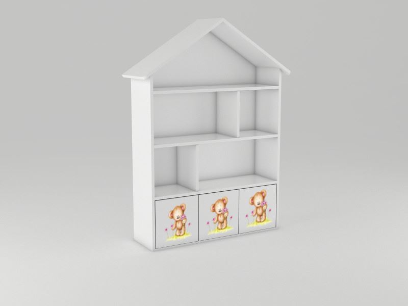 Becks domček - knižnica  Macko