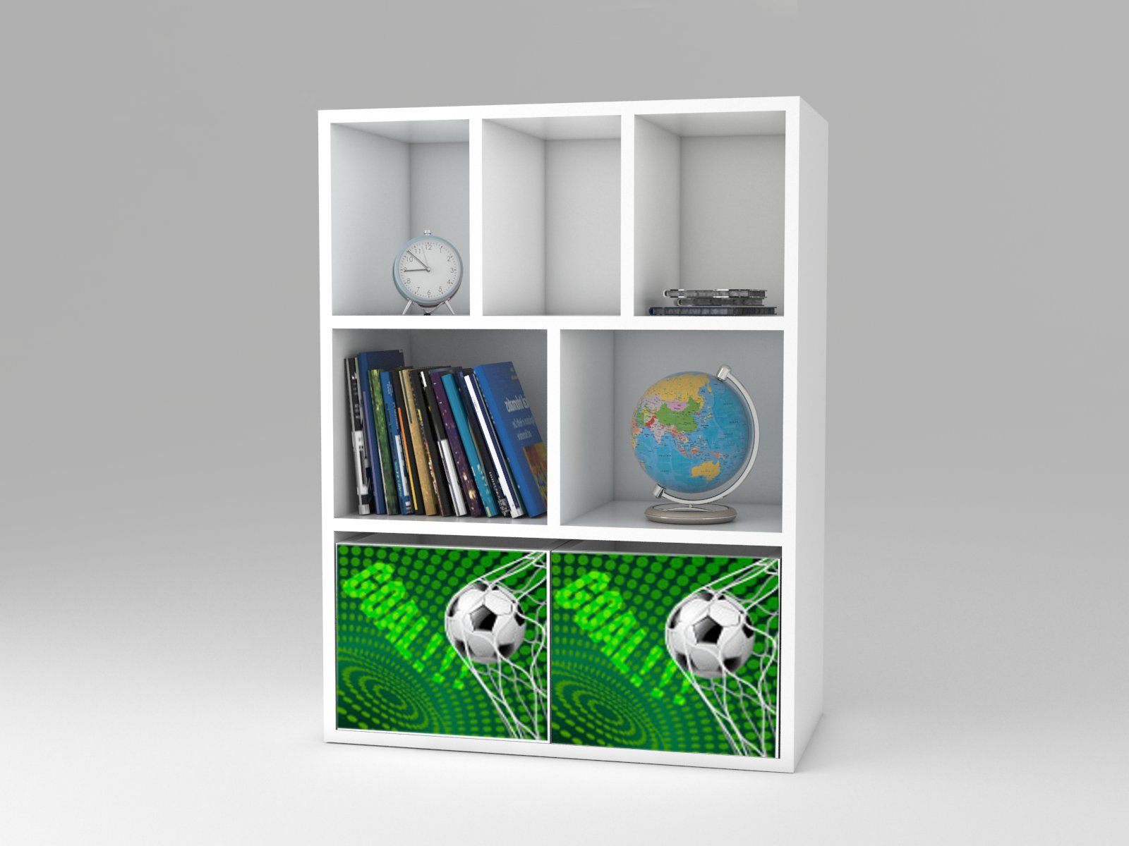 Becks regál + 2x box Futbal zelený