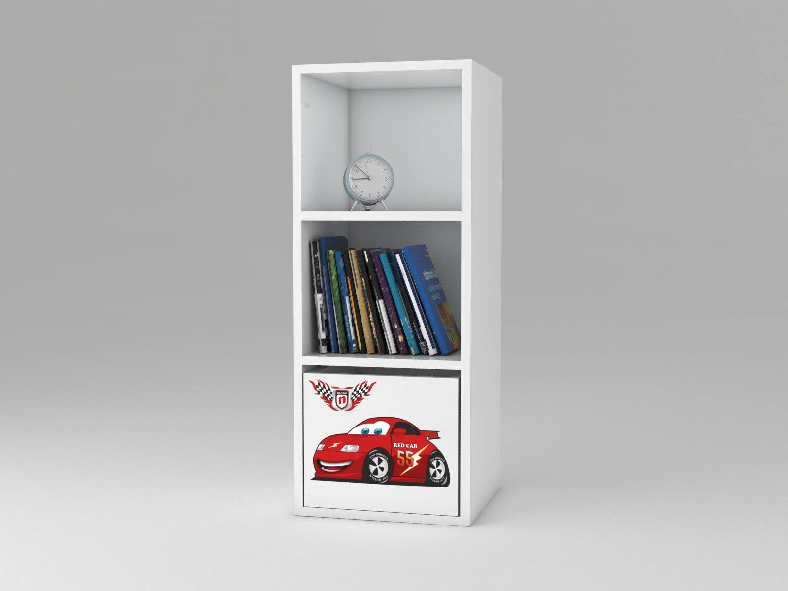 Becks regál + 1x box Auto červené