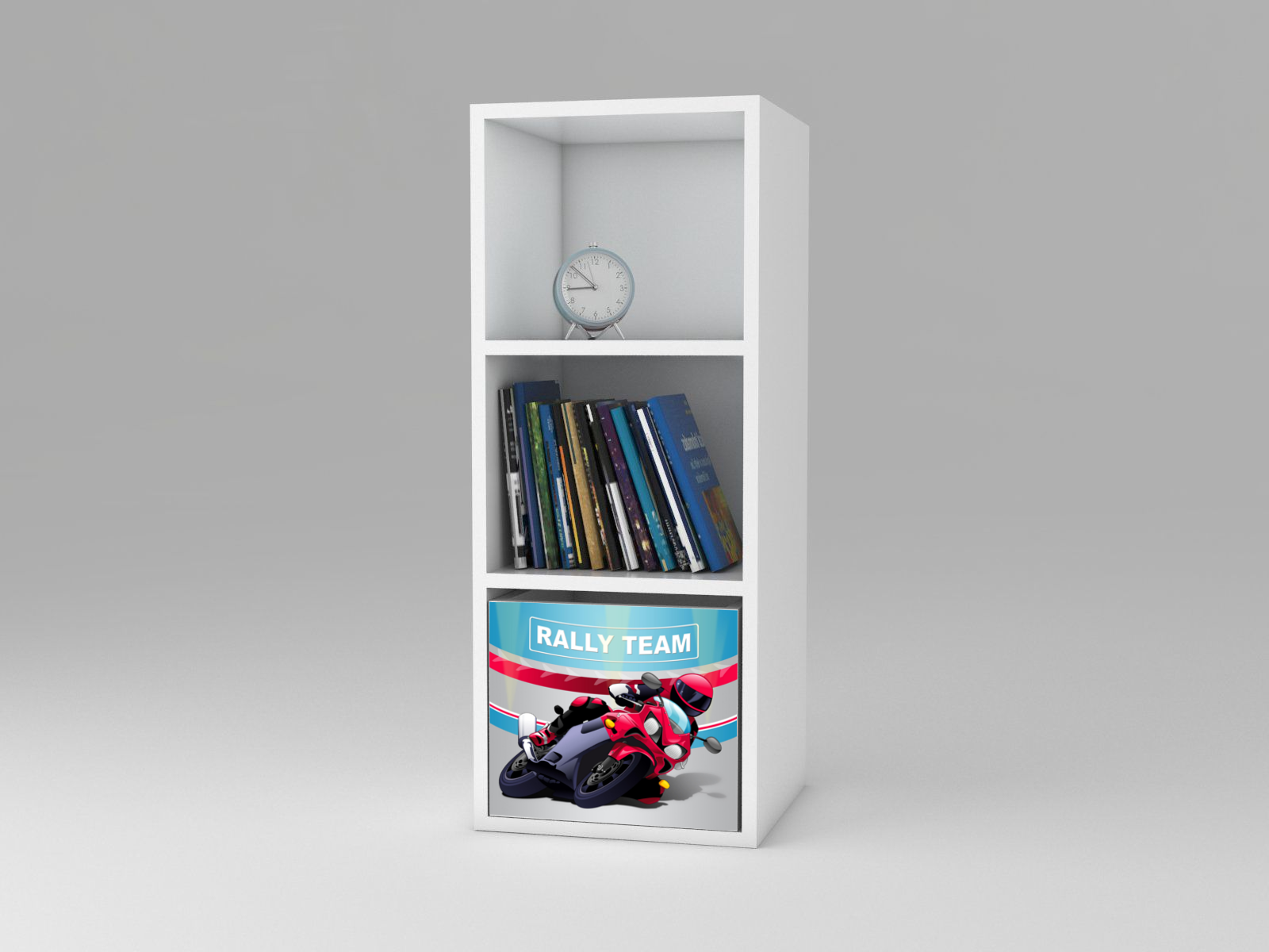 Becks regál + 1x box Motorka