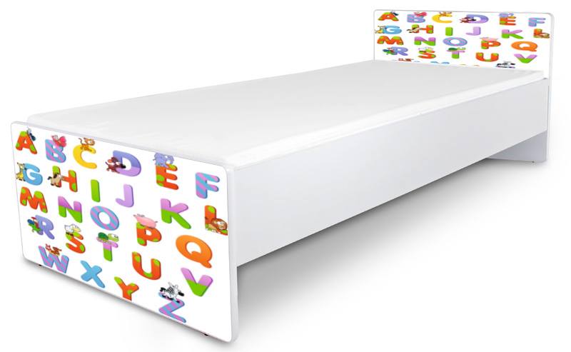 Detská posteľ bez bočníc Abeceda