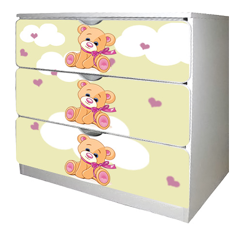 Detská komoda macko žltý