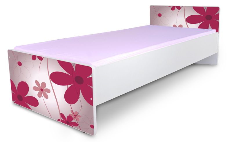 Detská posteľ bez bočníc Kvety