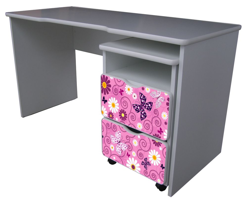 Becks písací stolík + kontajner Pinkred