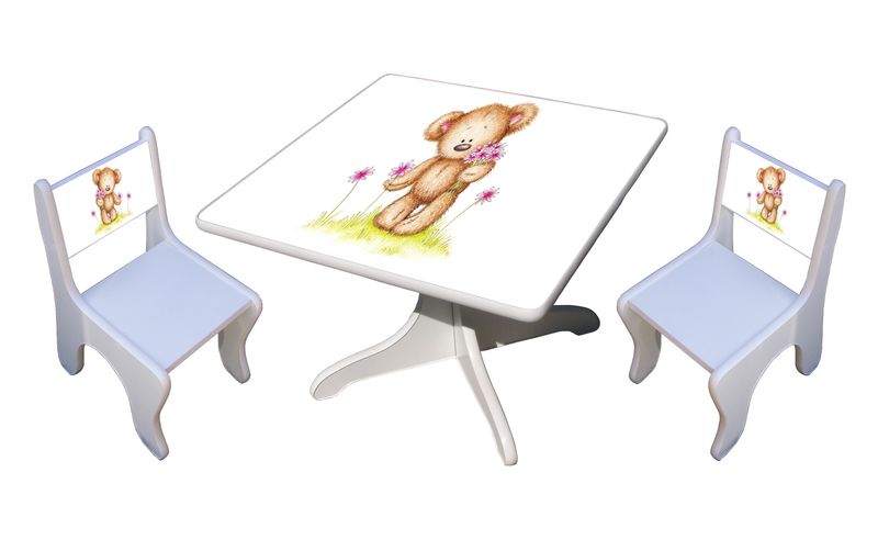 Becks stolík + 2x stolička Macko me to