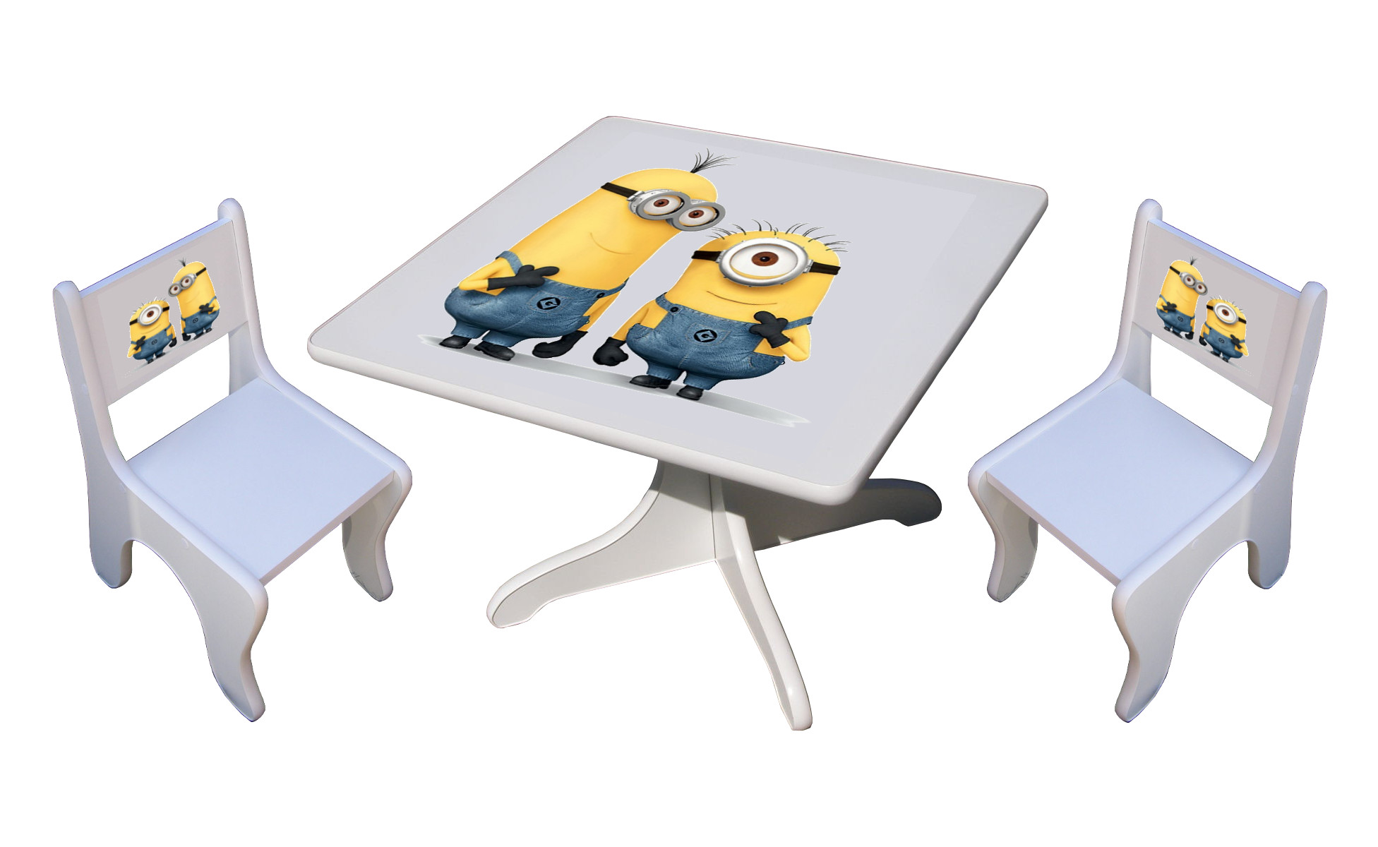 Becks stolík + 2 x stolička Minions