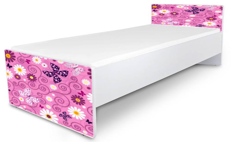 Detská posteľ bez bočníc Pink Red